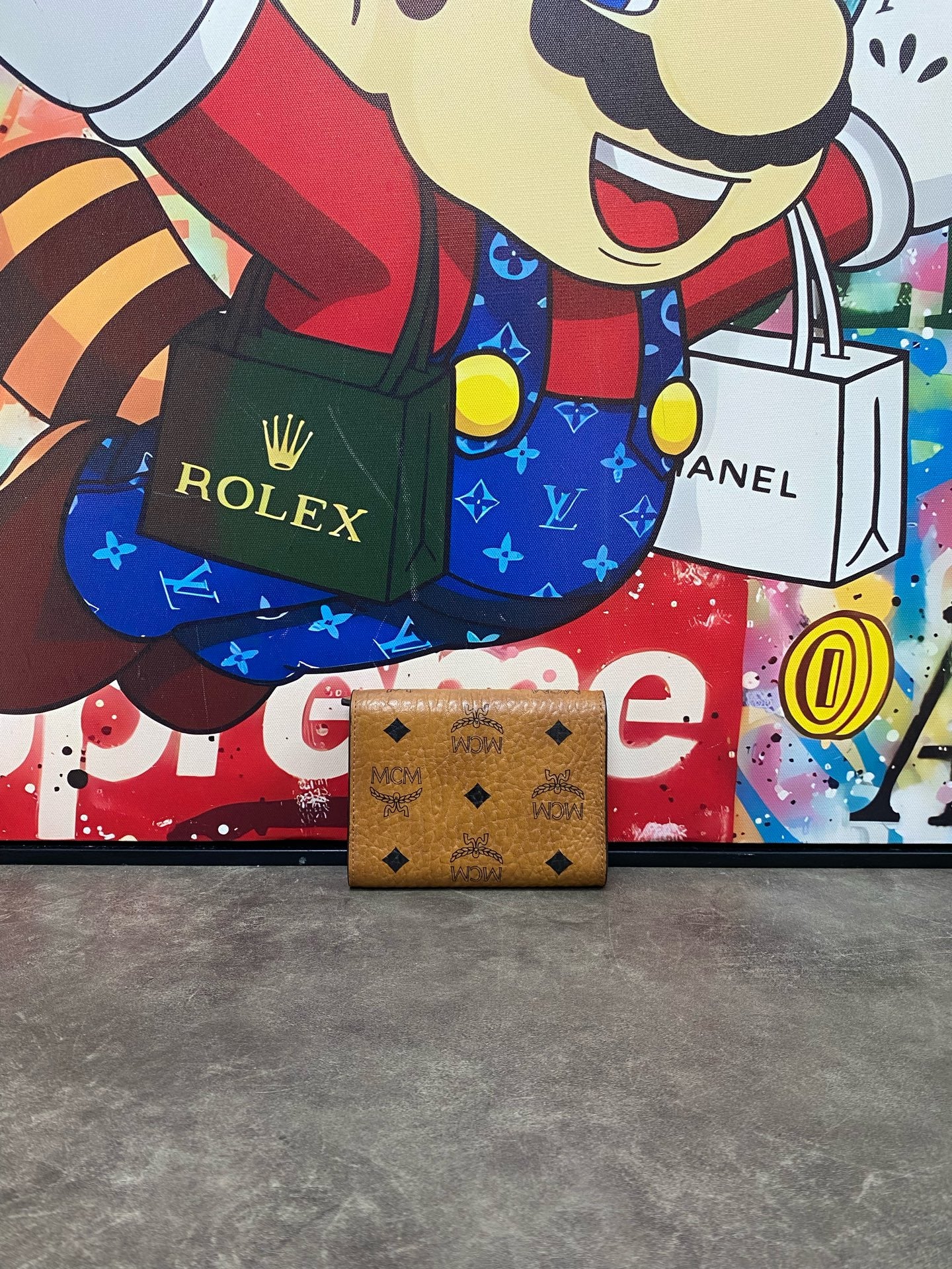 MCM Leather Gold