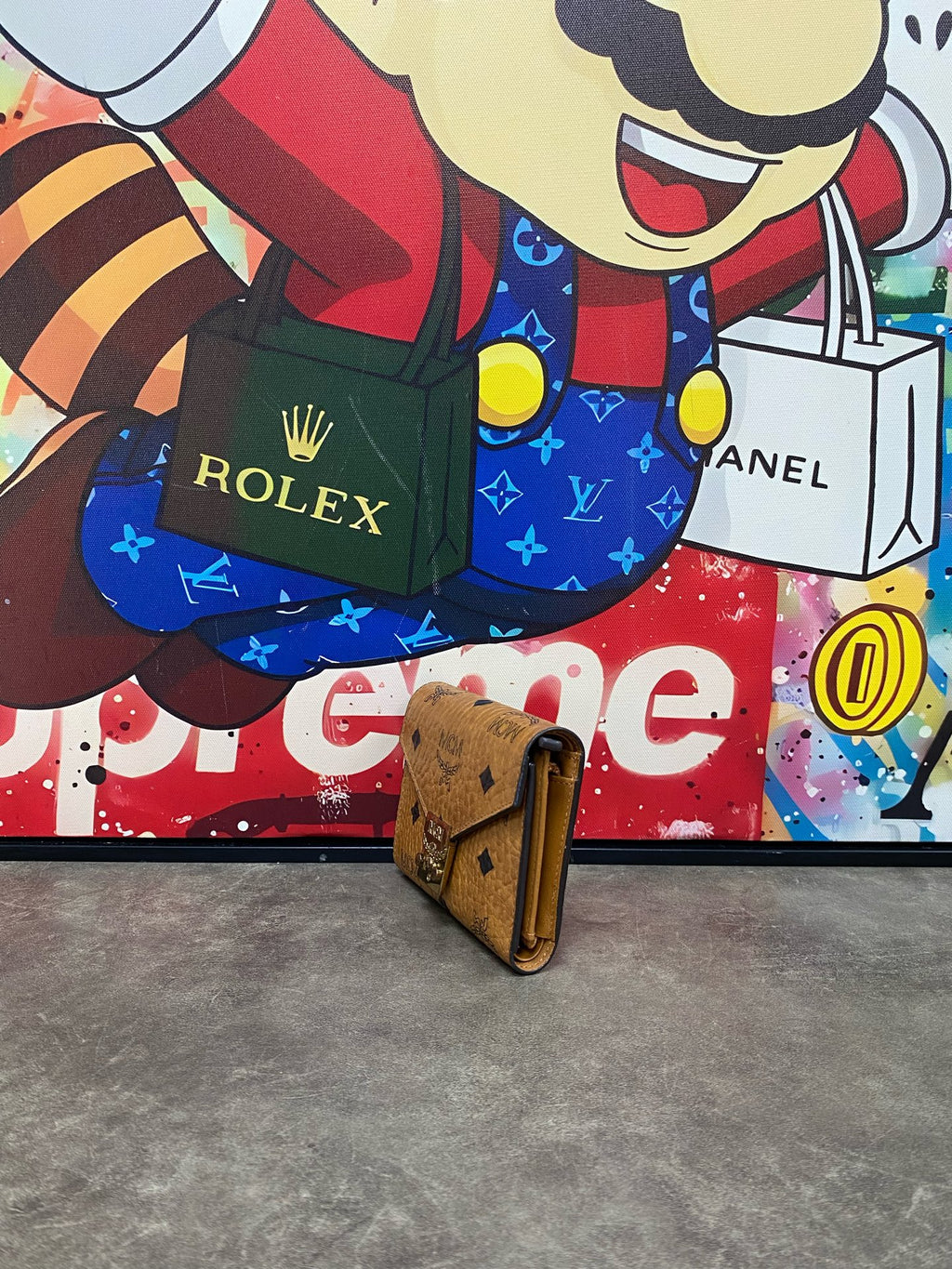 MCM Leather Gold