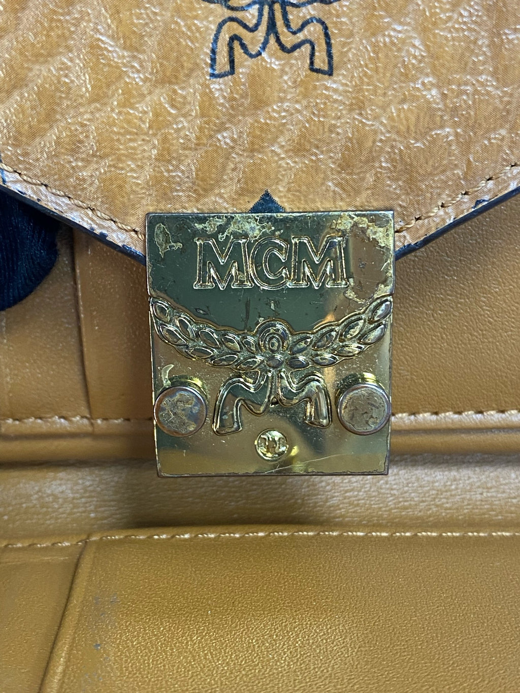 MCM Leather Gold