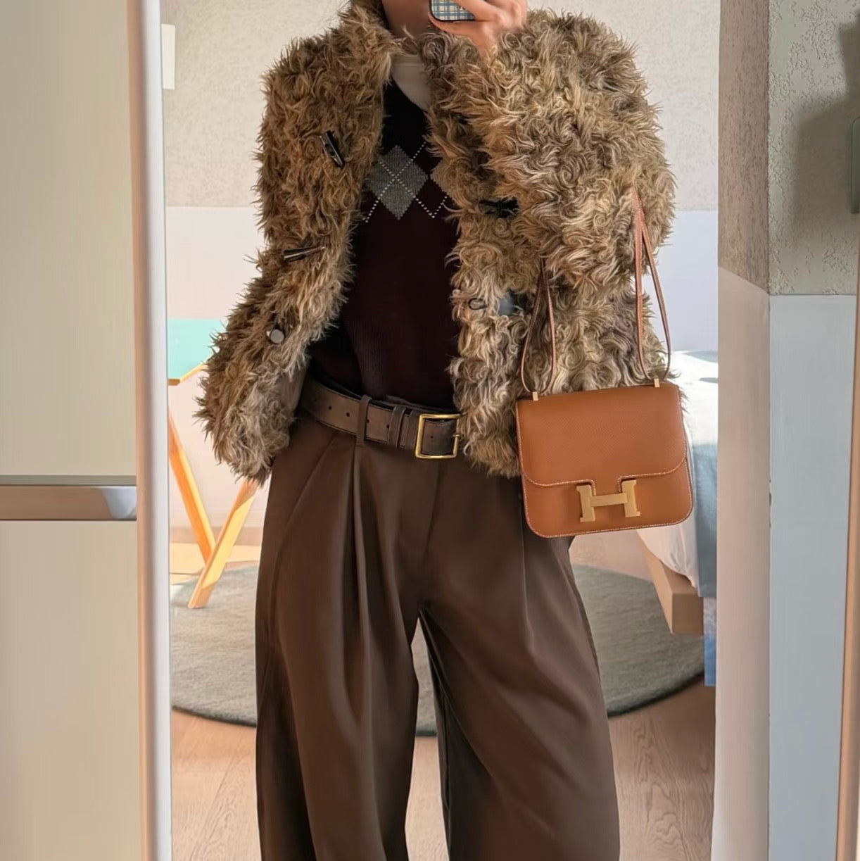 Hermes Brown Crossbody