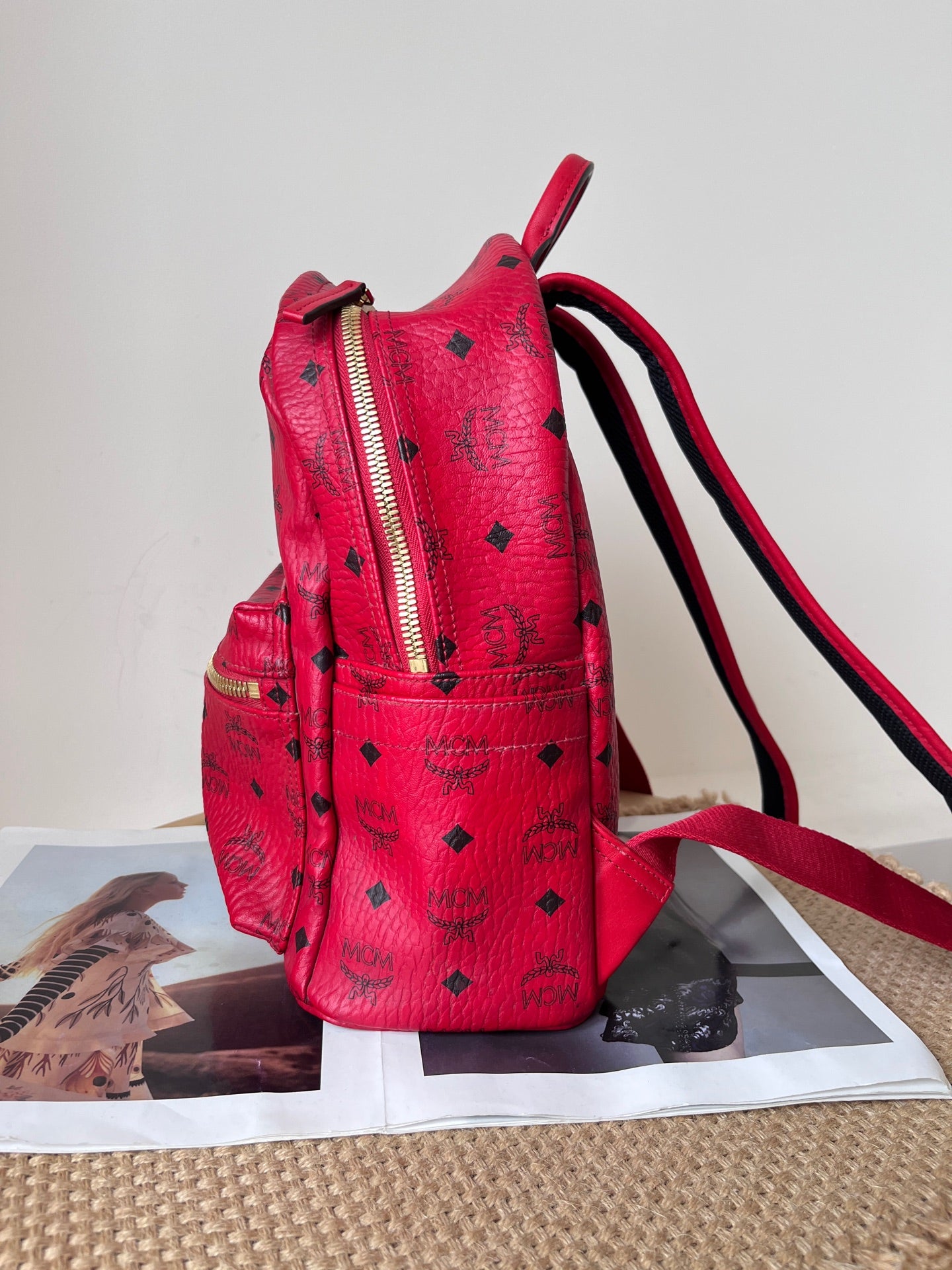 MCM Red Backpack