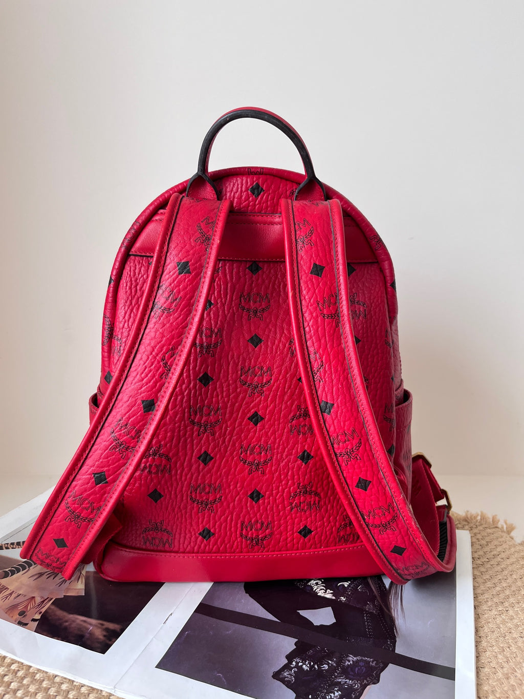 MCM Red Backpack