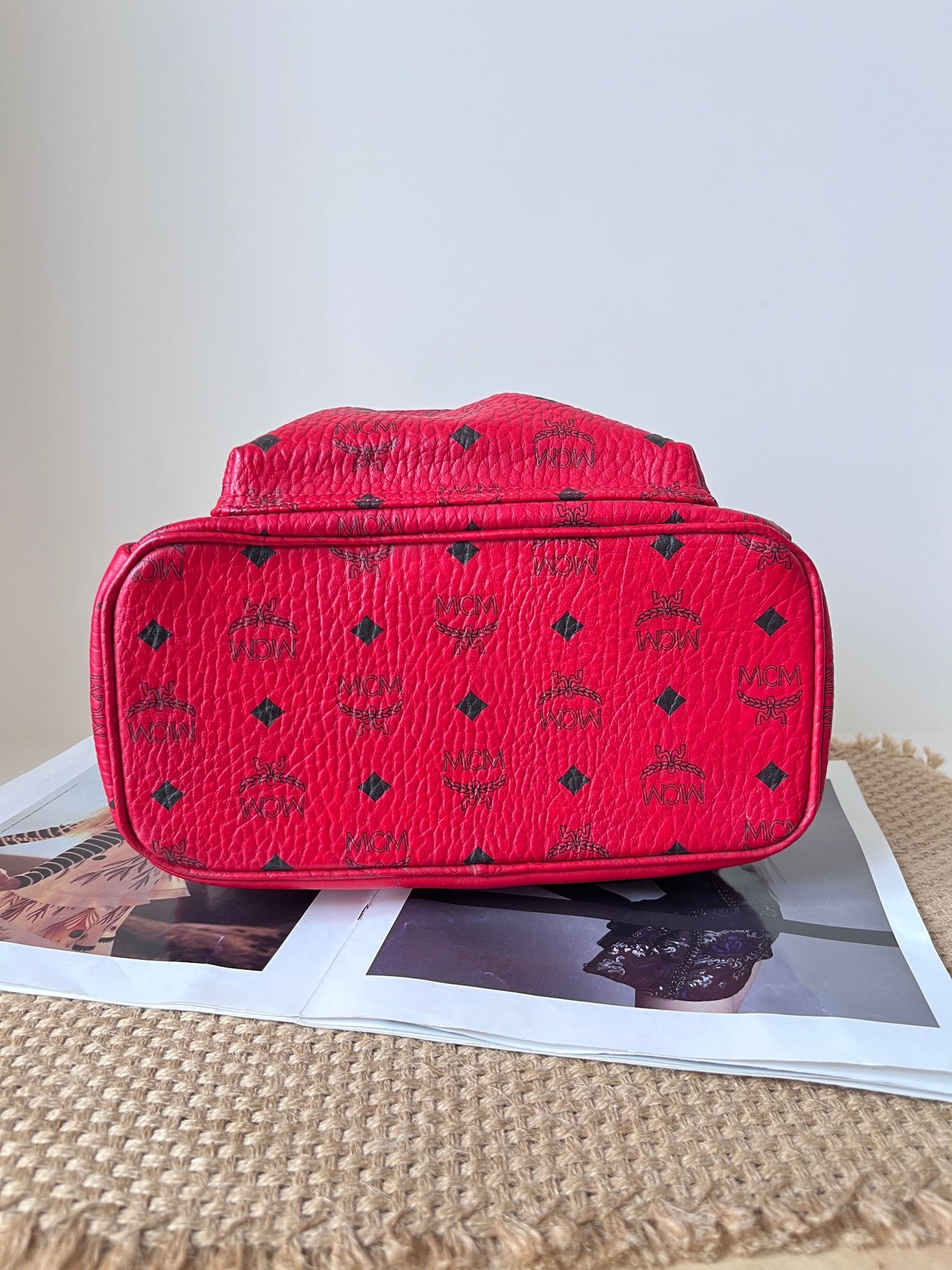 MCM Red Backpack