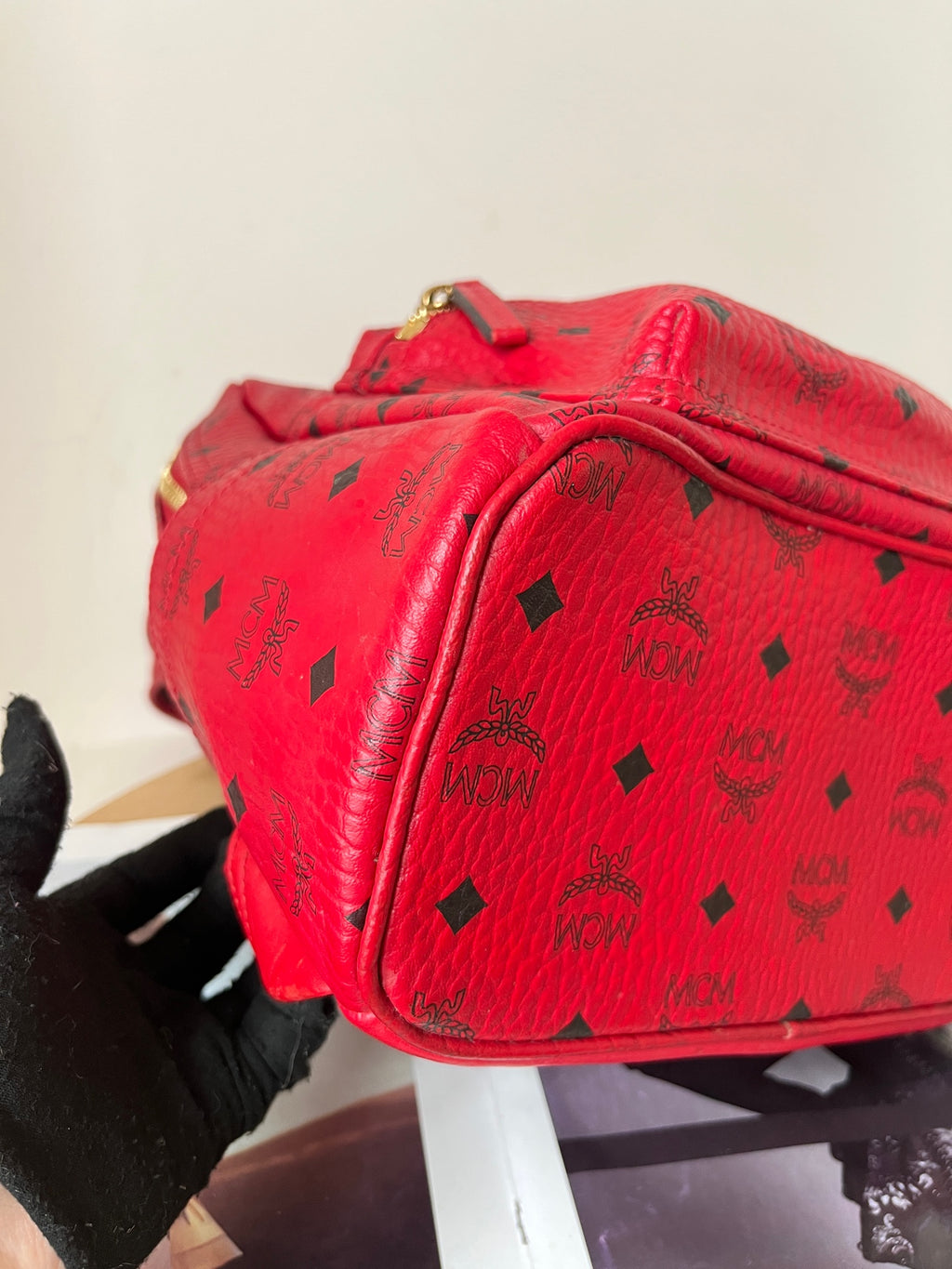 MCM Red Backpack