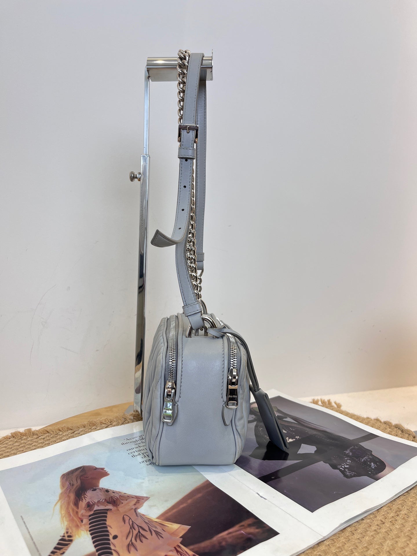 Miu Miu Leather Gray