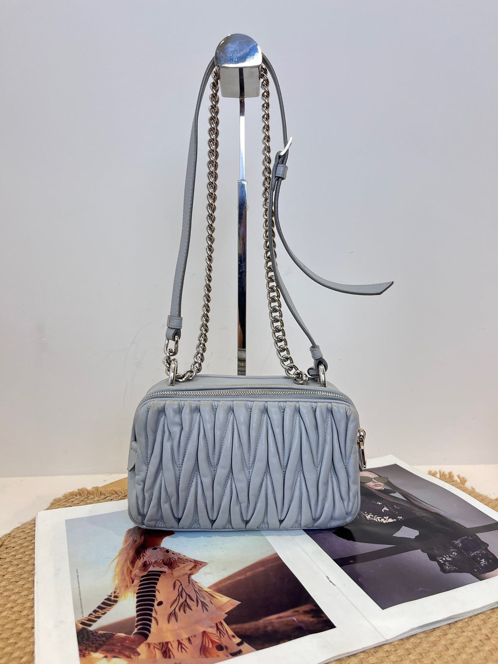 Miu Miu Leather Gray