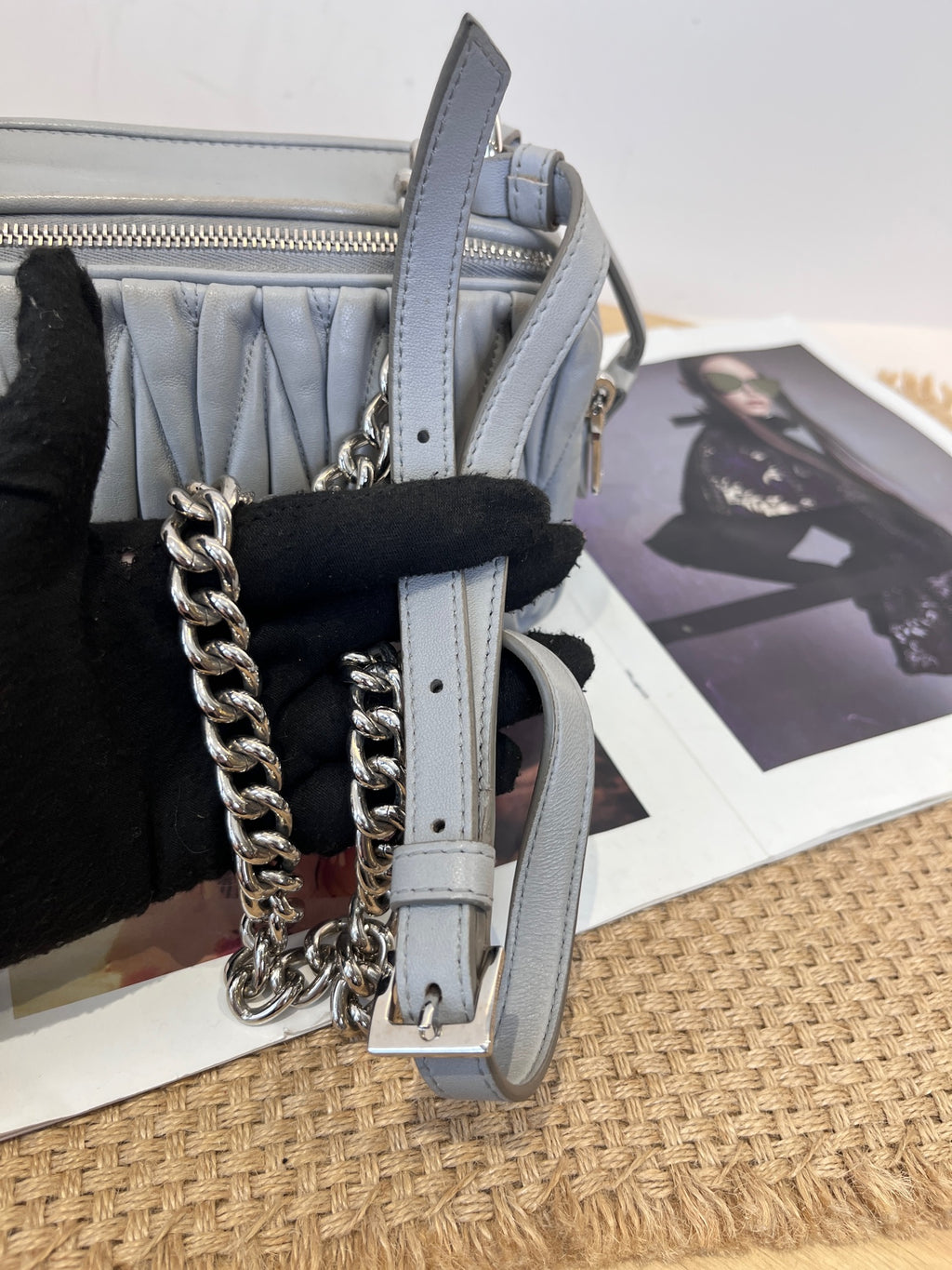 Miu Miu Leather Gray