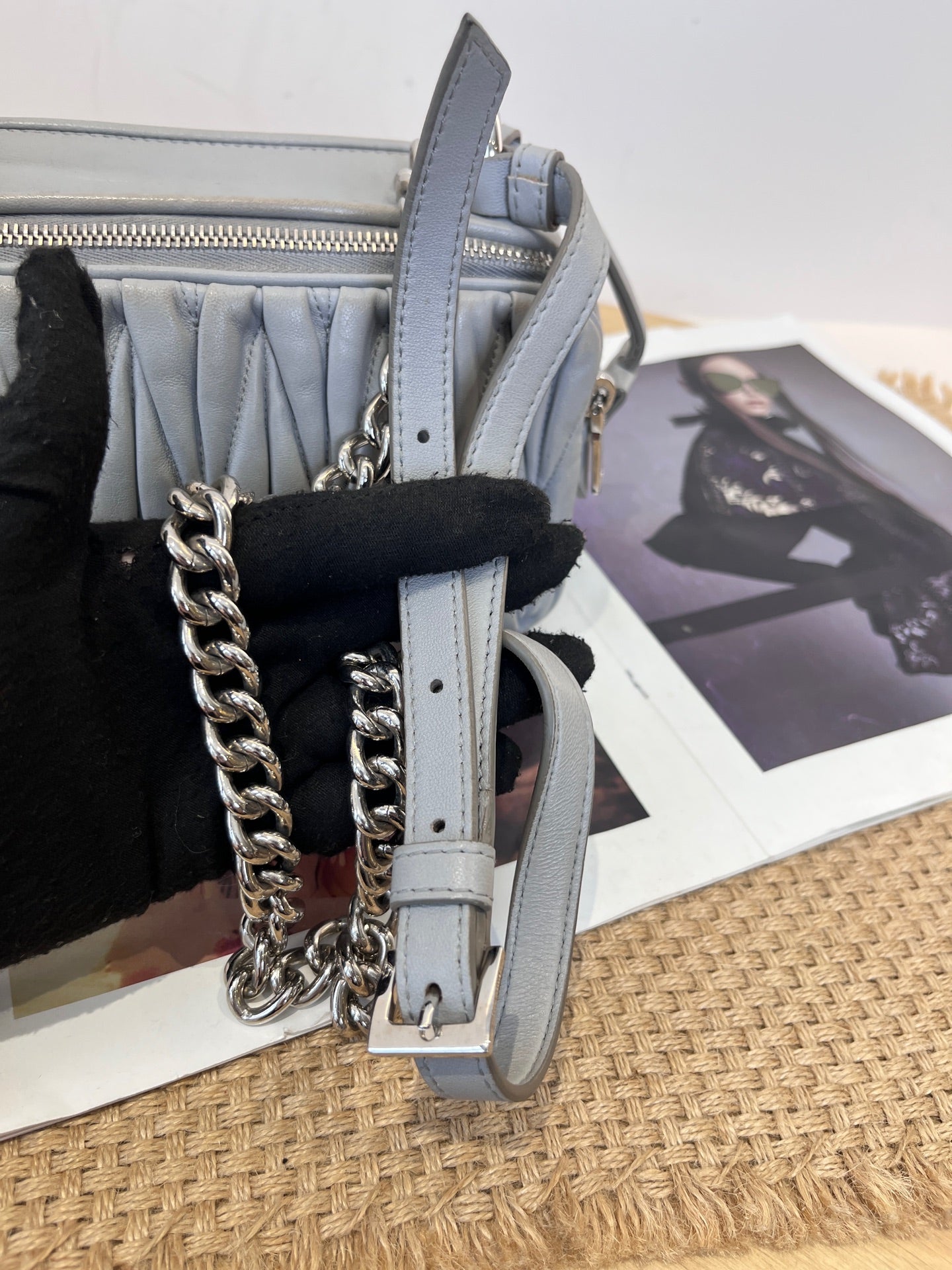 Miu Miu Leather Gray
