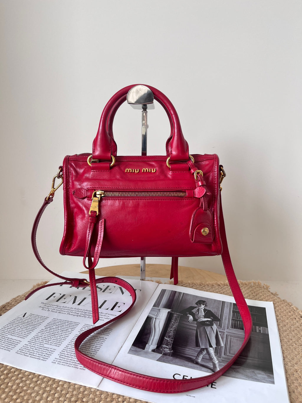 Miu Miu Leather Red
