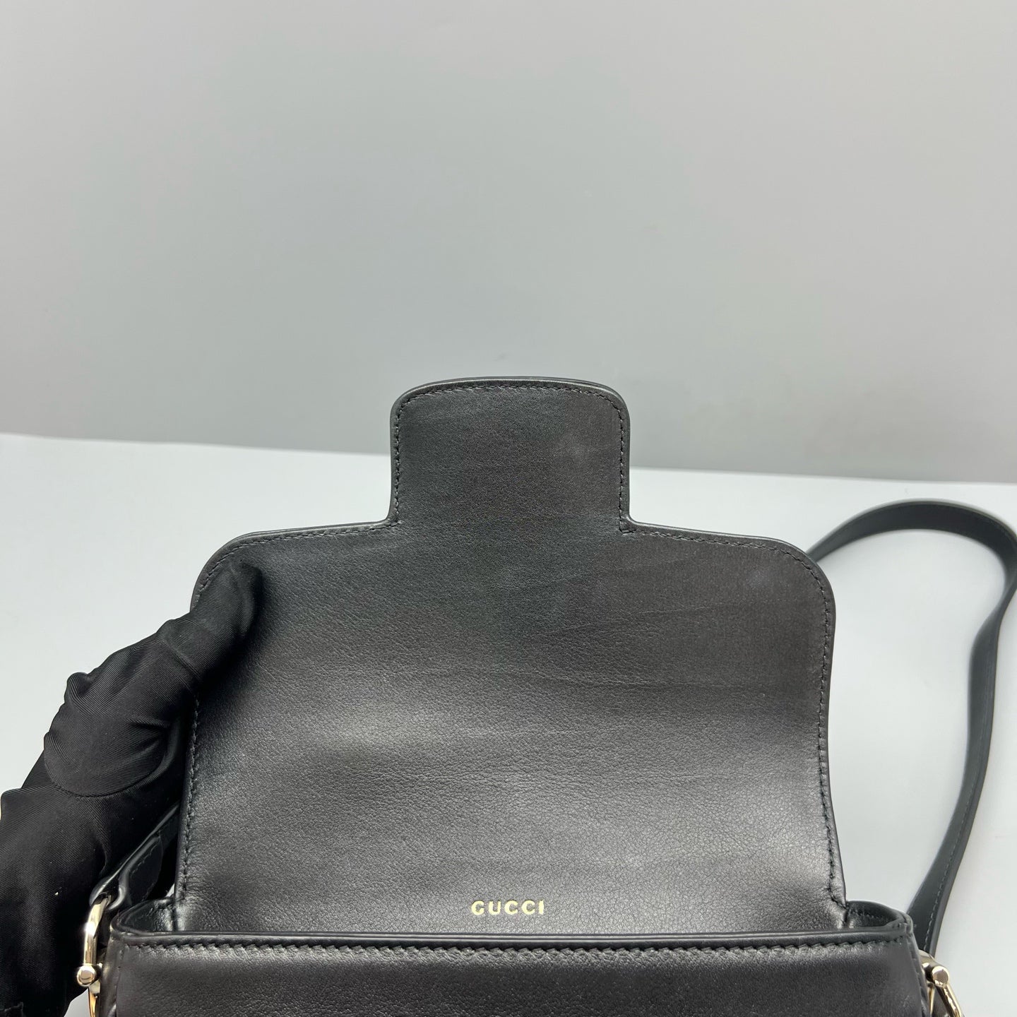 Gucci Black Saddle Bag