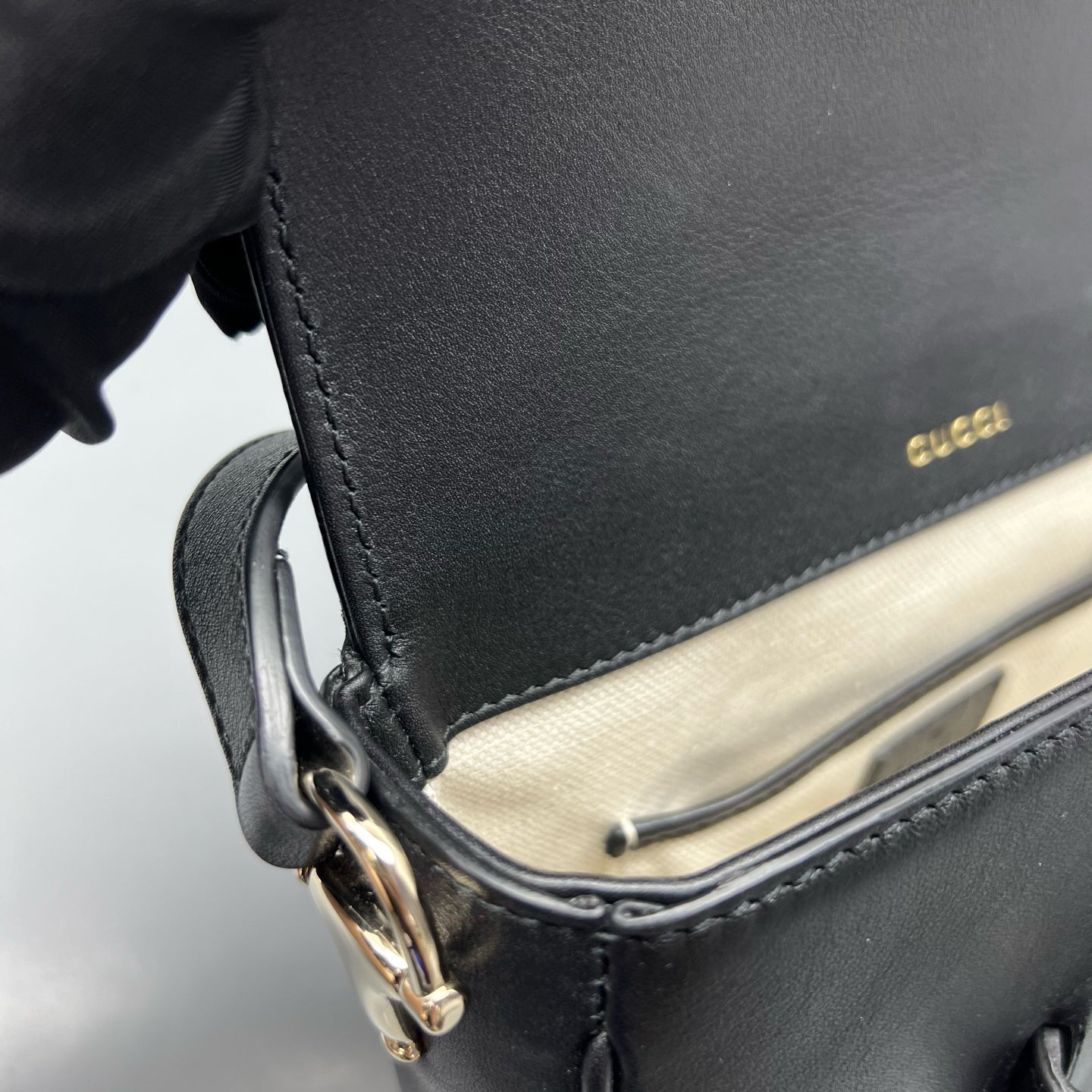 Gucci Black Saddle Bag