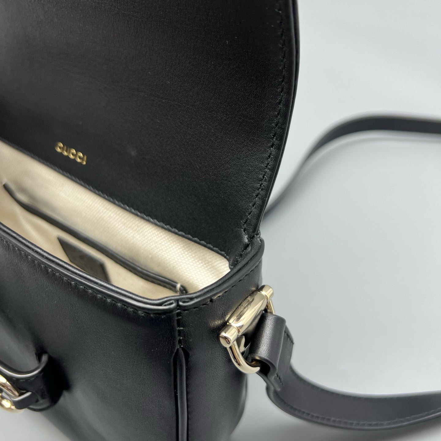 Gucci Black Saddle Bag