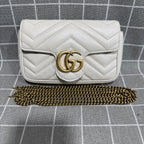Gucci GGMarmont Collection Super-Mini Handbag Leather Gold 476433DTDHT1712