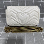 Gucci GGMarmont Collection Super-Mini Handbag Leather Gold 476433DTDHT1712