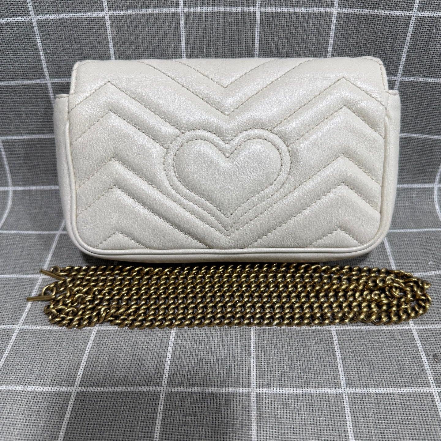 Gucci GGMarmont Collection Super-Mini Handbag Leather Gold 476433DTDHT1712
