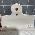 Gucci GGMarmont Collection Super-Mini Handbag Leather Gold 476433DTDHT1712