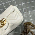 Gucci GGMarmont Collection Super-Mini Handbag Leather Gold 476433DTDHT1712