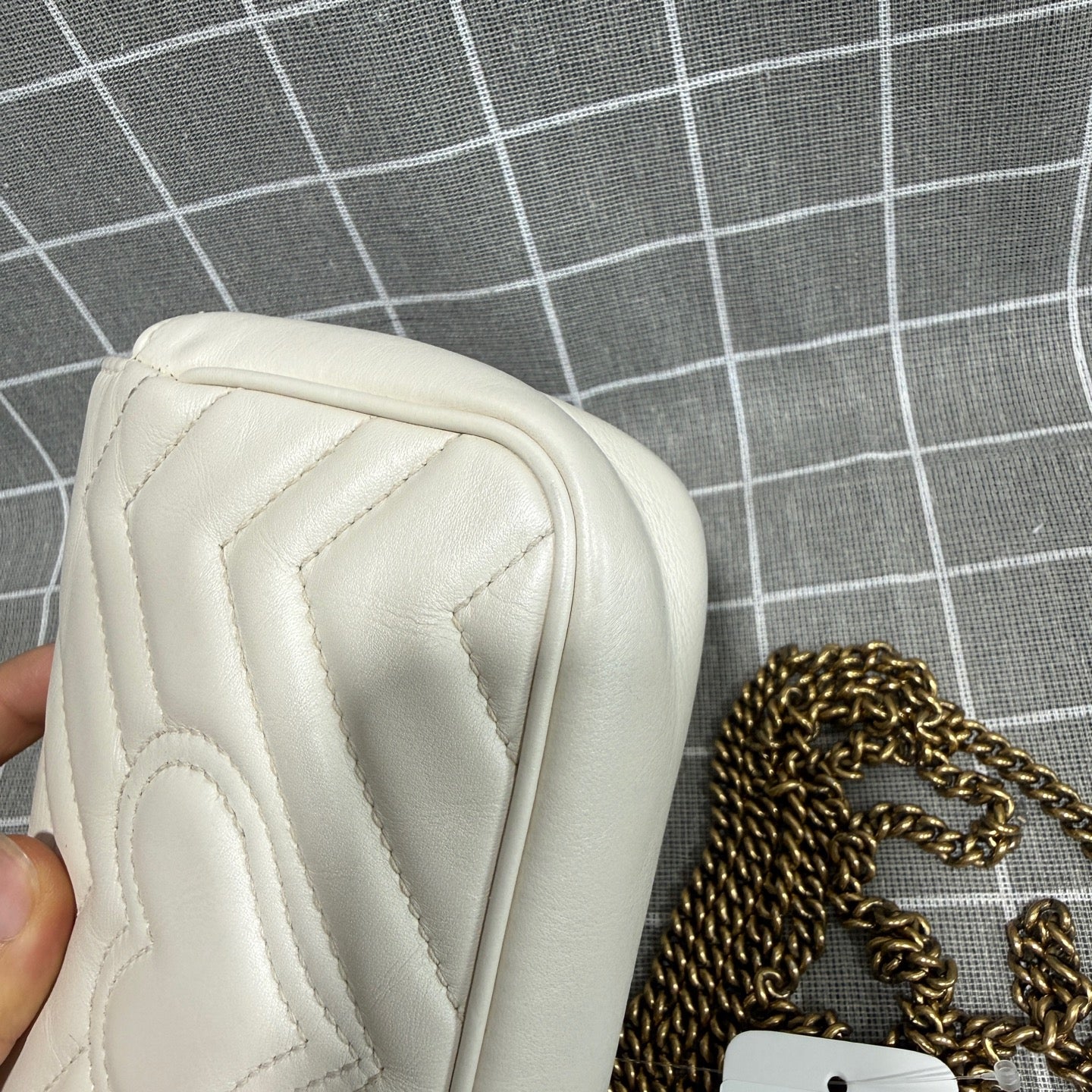 Gucci GGMarmont Collection Super-Mini Handbag Leather Gold 476433DTDHT1712