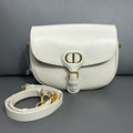 Dior White Saddle Bag