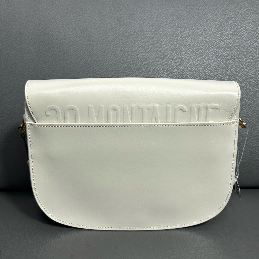 Dior White Saddle Bag