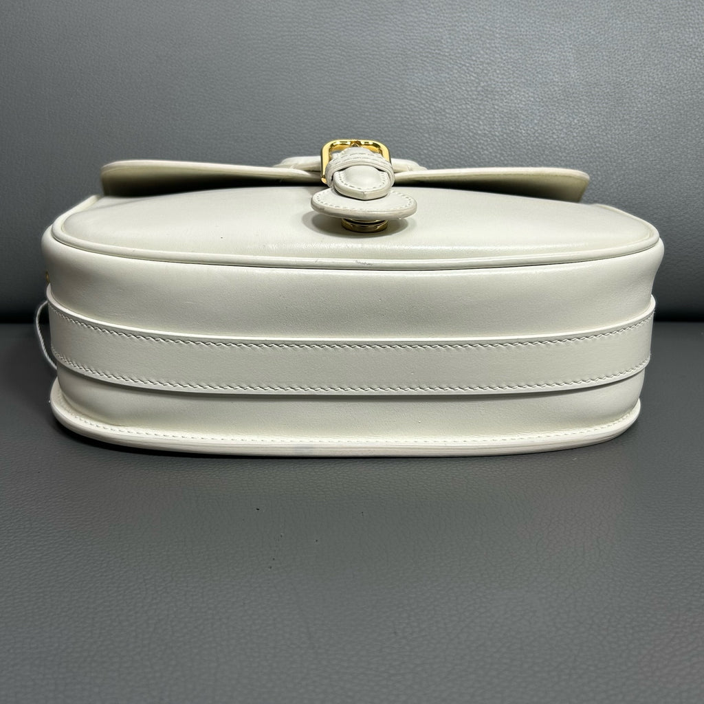 Dior White Saddle Bag