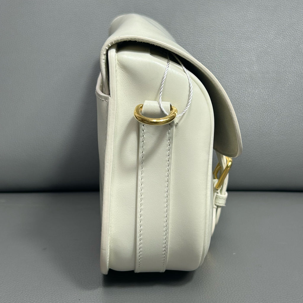 Dior White Saddle Bag