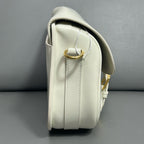 Dior White Saddle Bag