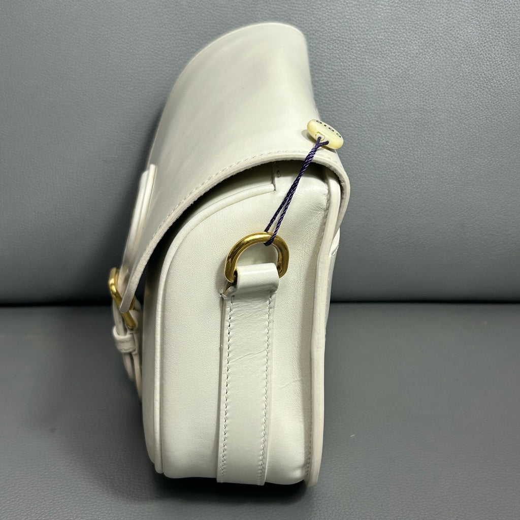 Dior White Saddle Bag