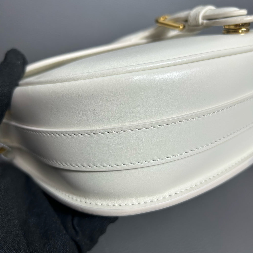 Dior White Saddle Bag