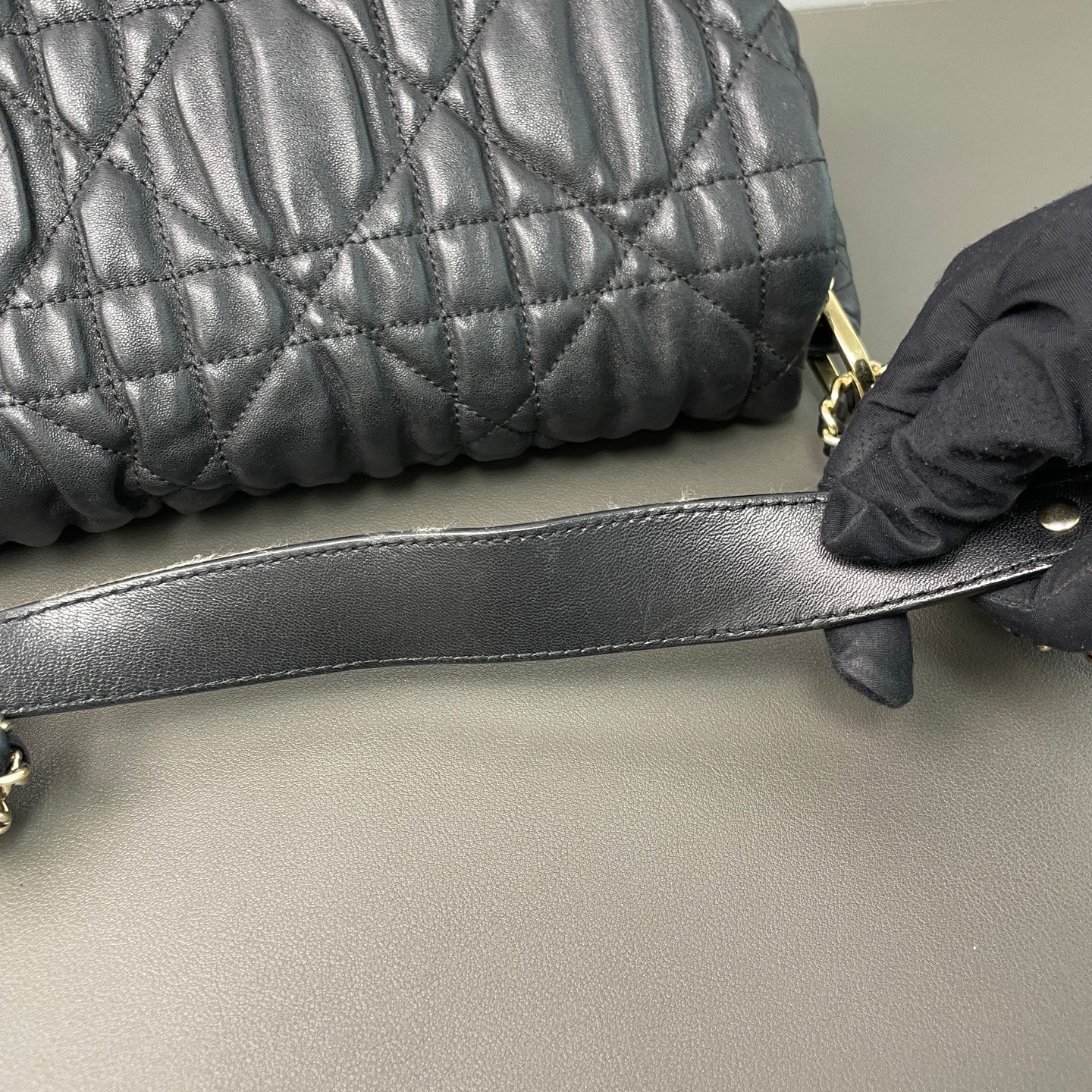 Dior Metal Black Shoulder Bag