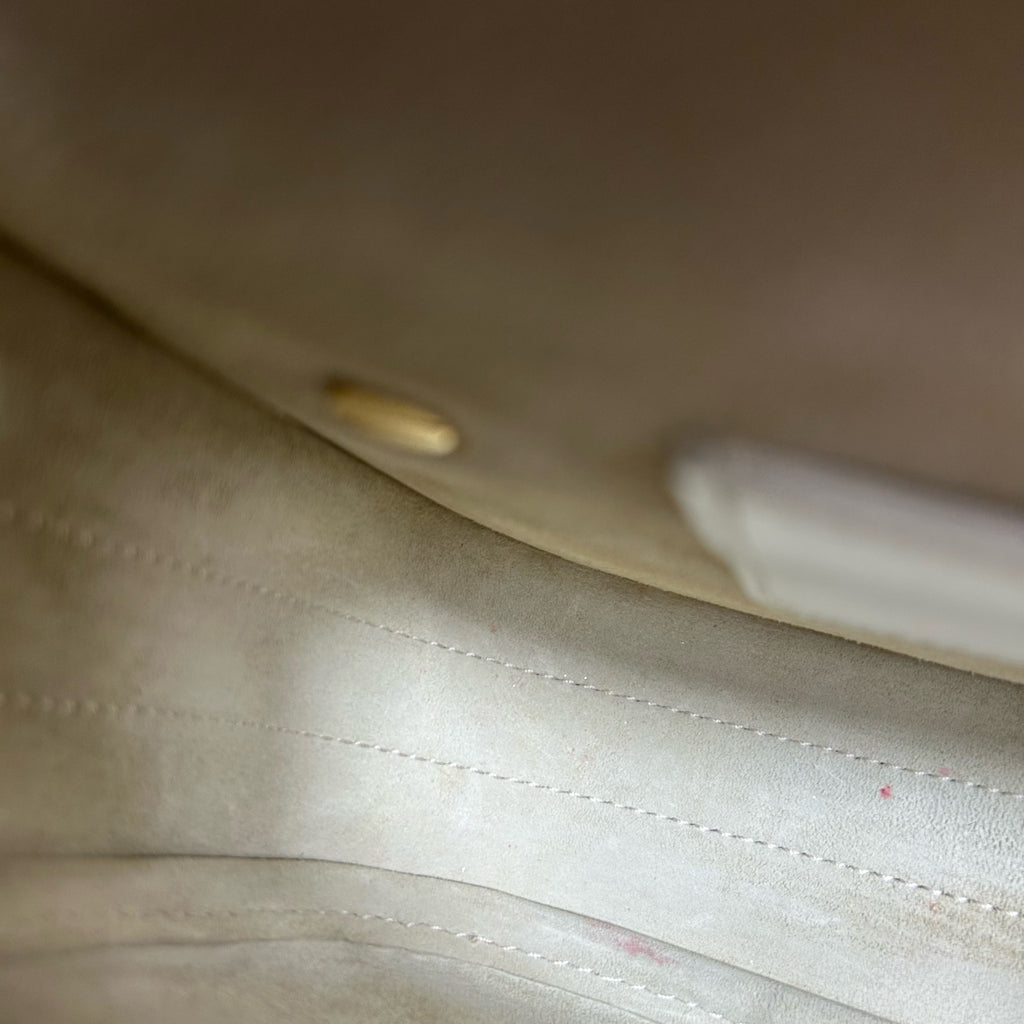 Dior White Saddle Bag