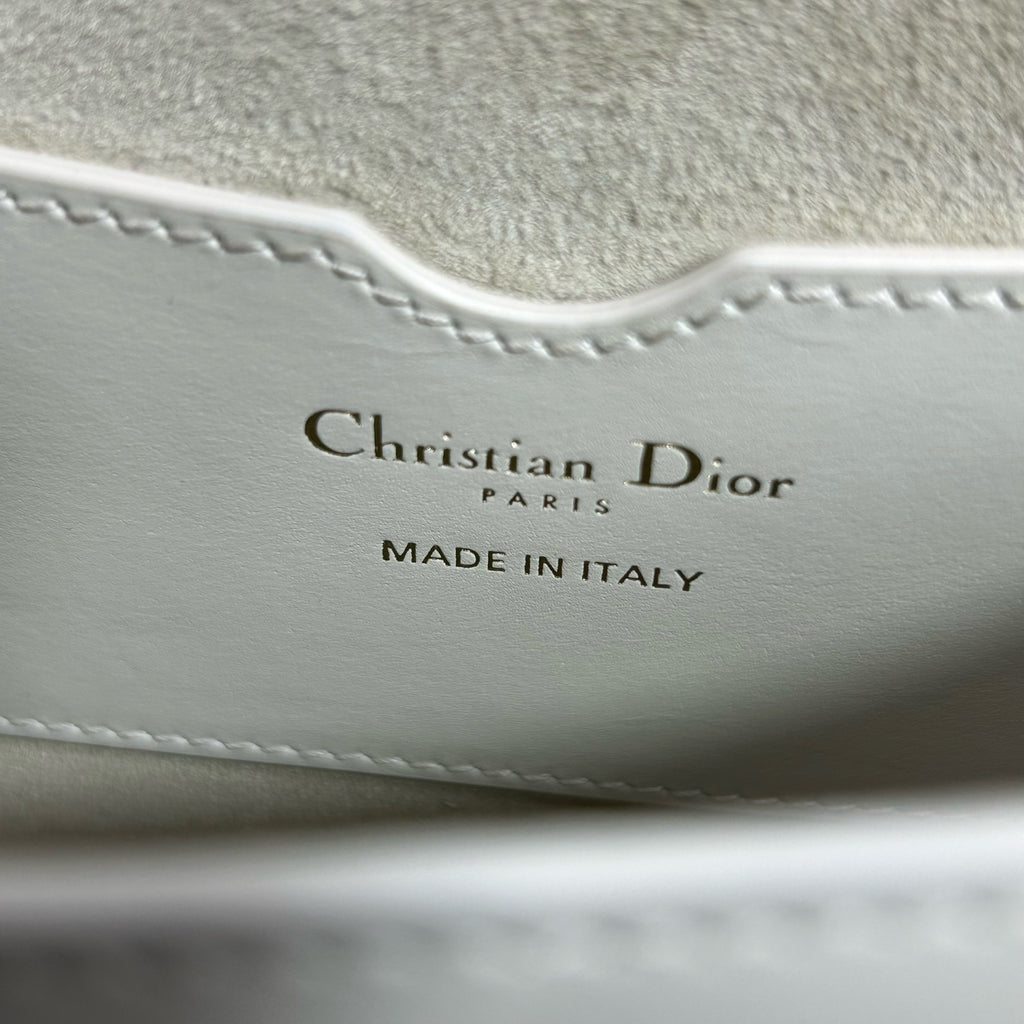 Dior White Saddle Bag