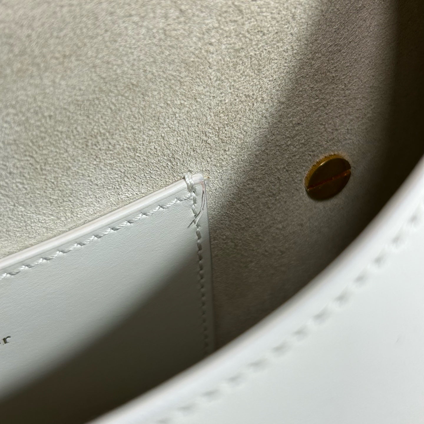 Dior White Saddle Bag