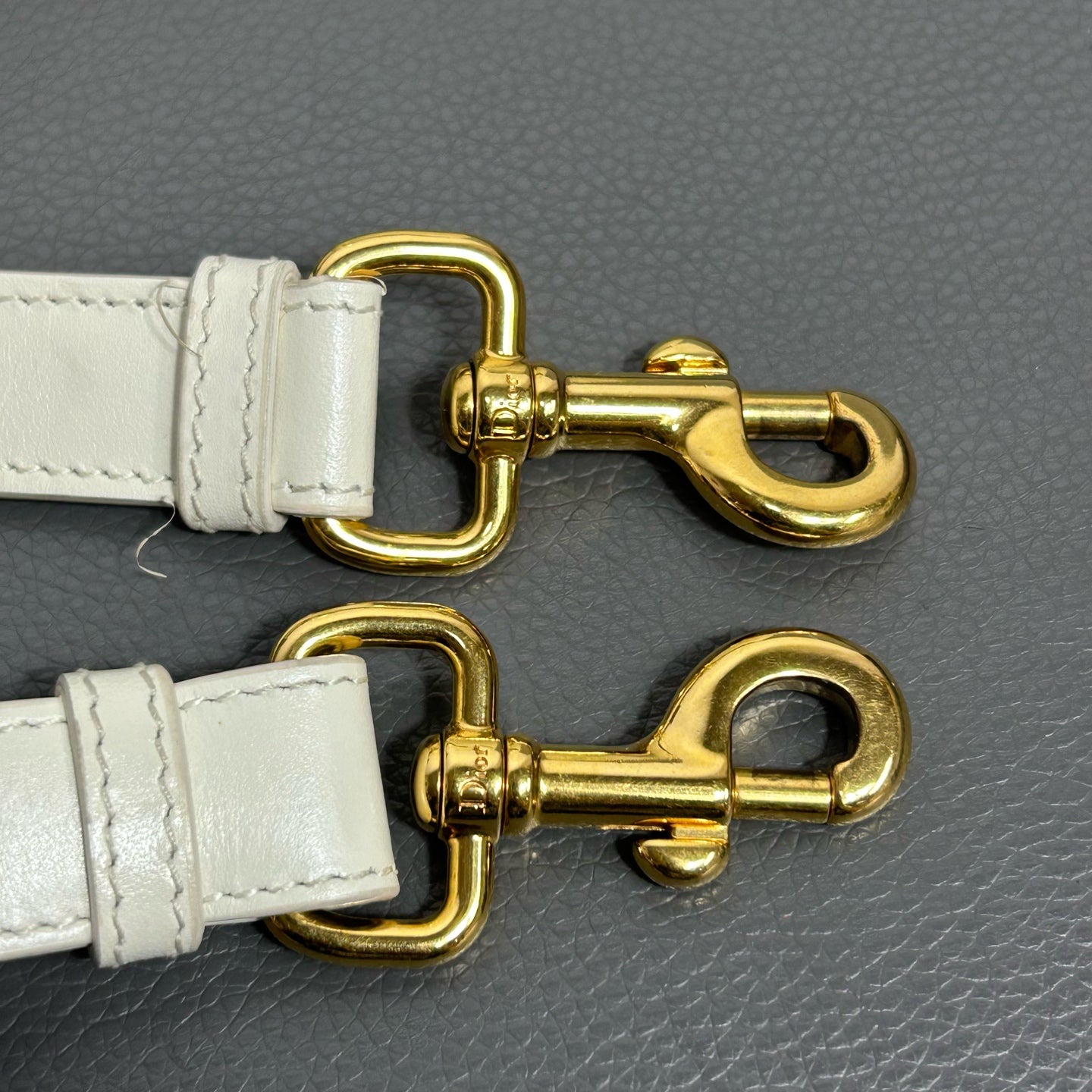 Dior White Saddle Bag