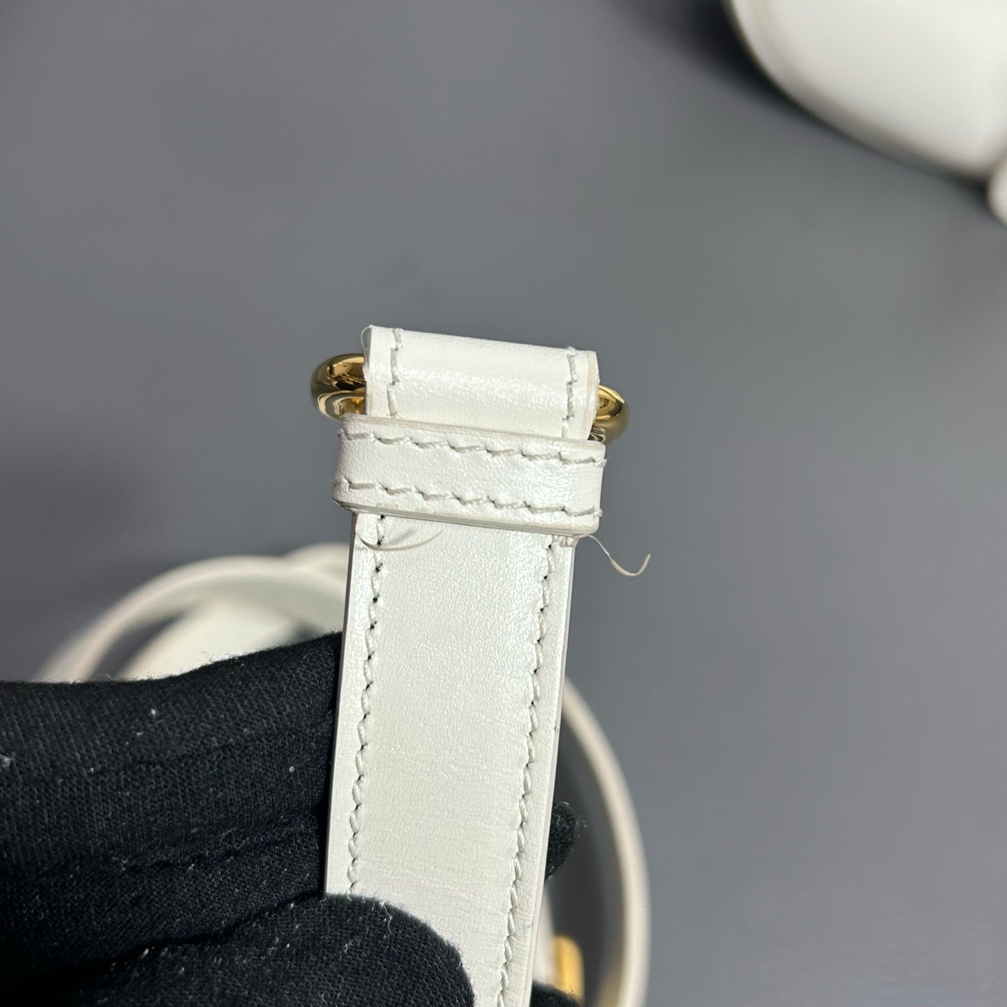 Dior White Saddle Bag