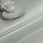 Dior White Saddle Bag