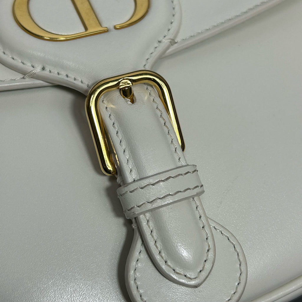 Dior White Saddle Bag