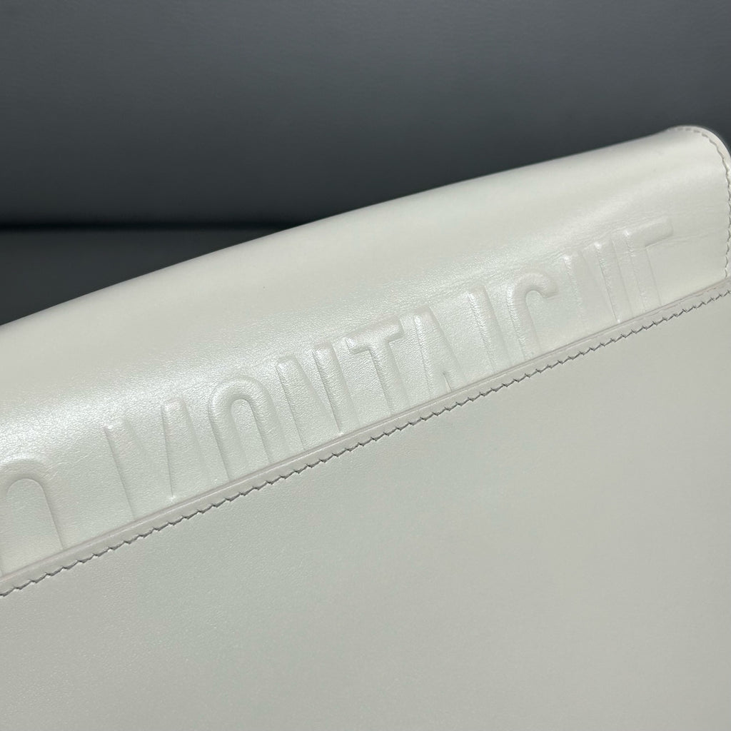 Dior White Saddle Bag