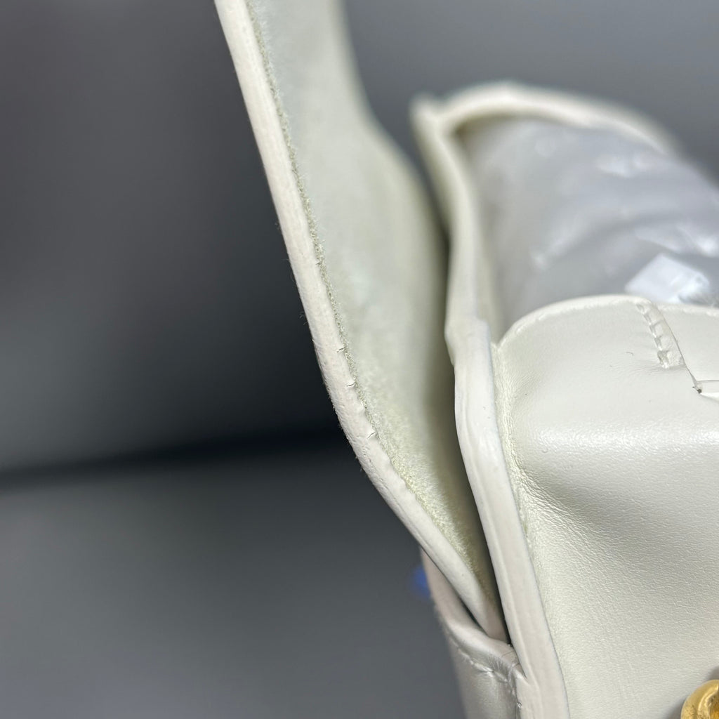 Dior White Saddle Bag