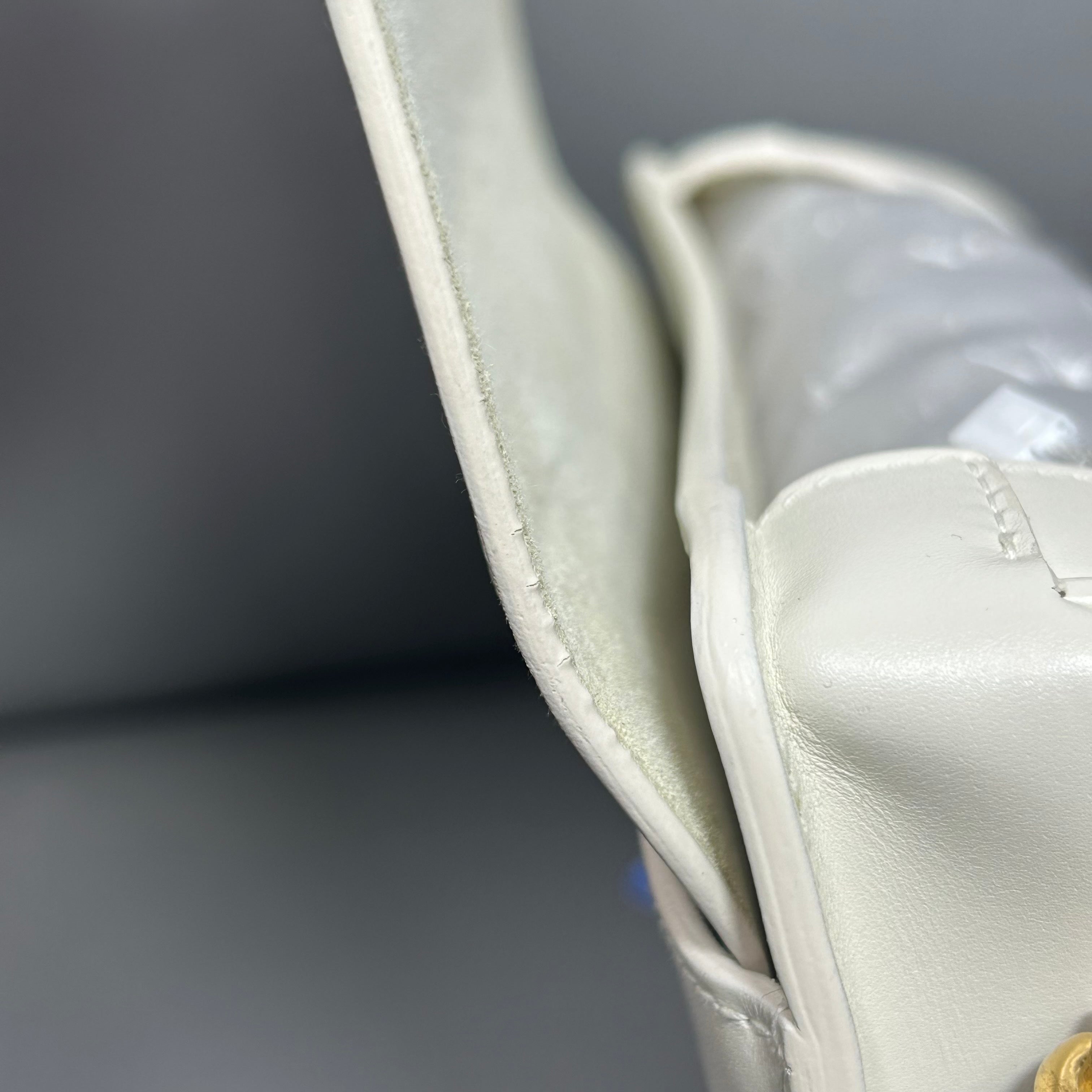 Dior White Saddle Bag