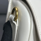Dior White Saddle Bag
