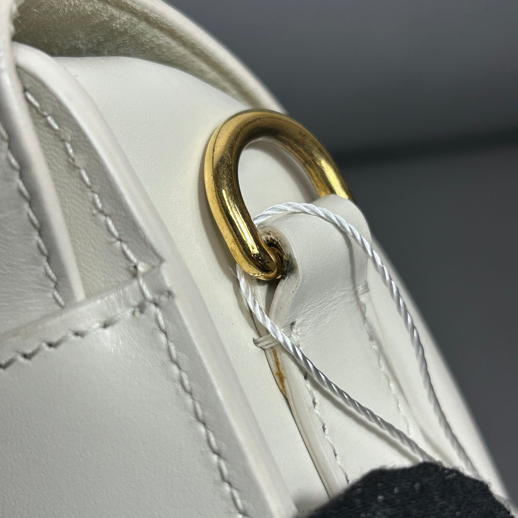 Dior White Saddle Bag