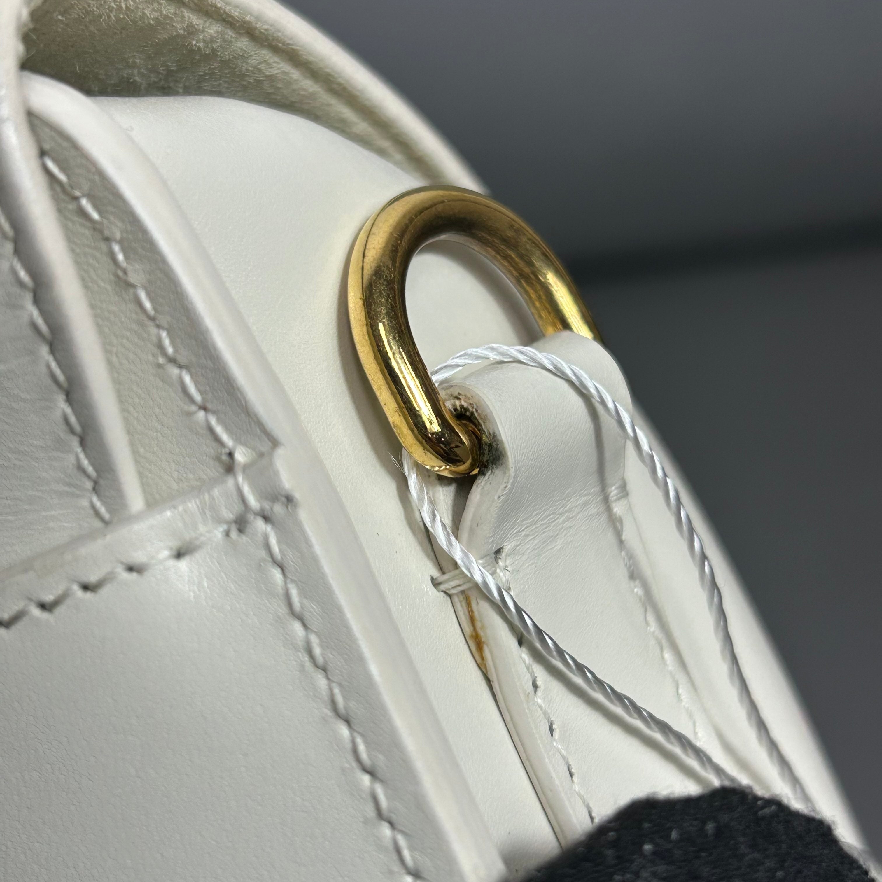 Dior White Saddle Bag