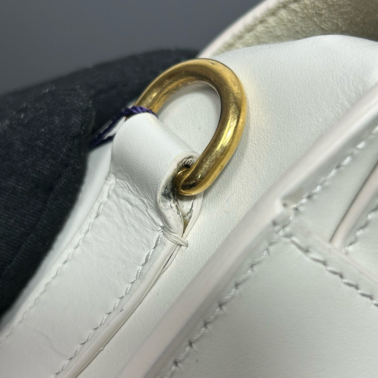 Dior White Saddle Bag