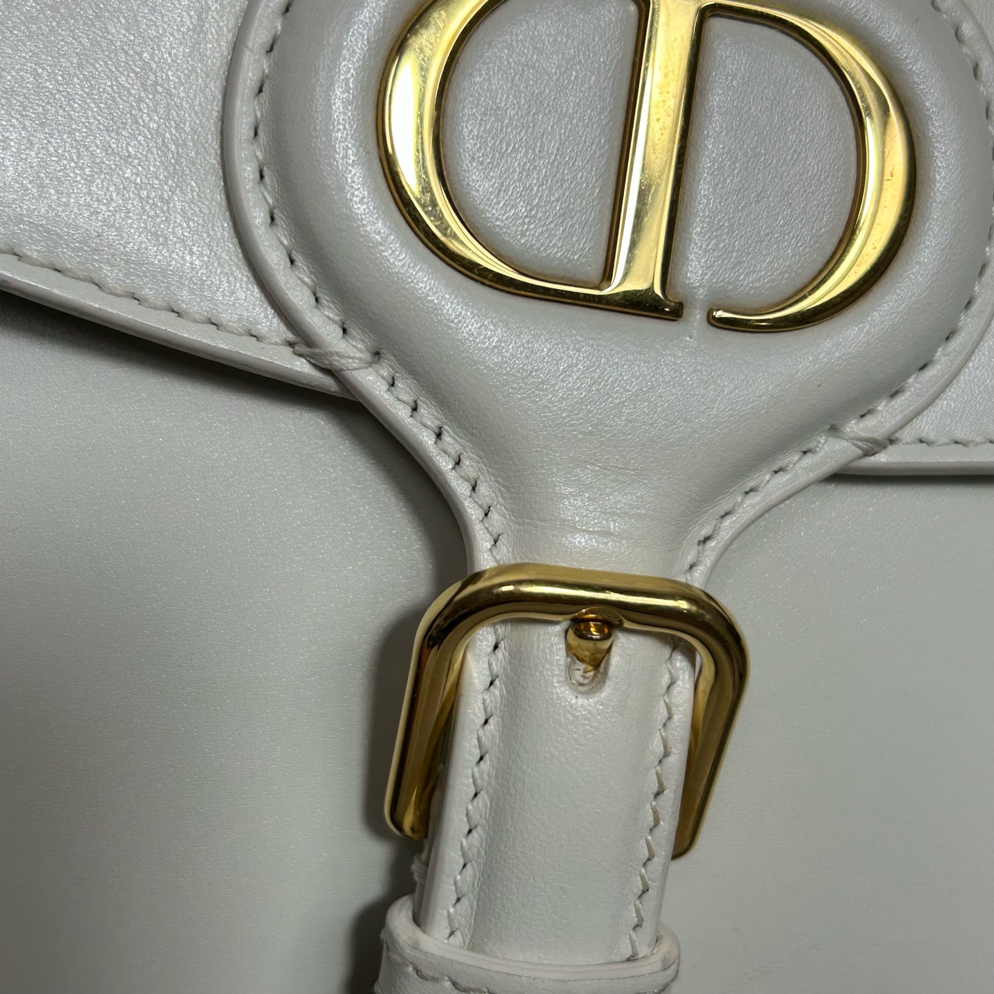Dior White Saddle Bag