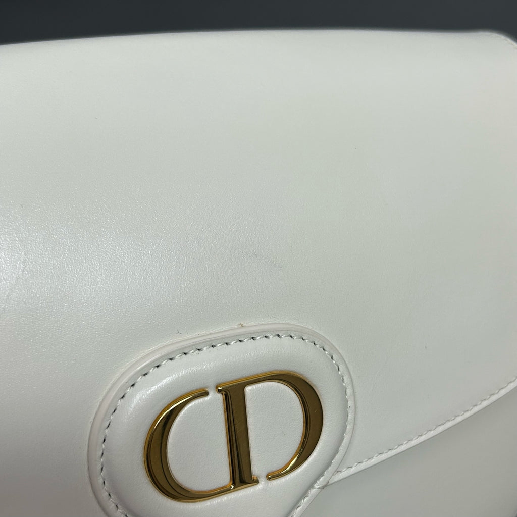 Dior White Saddle Bag