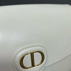 Dior White Saddle Bag