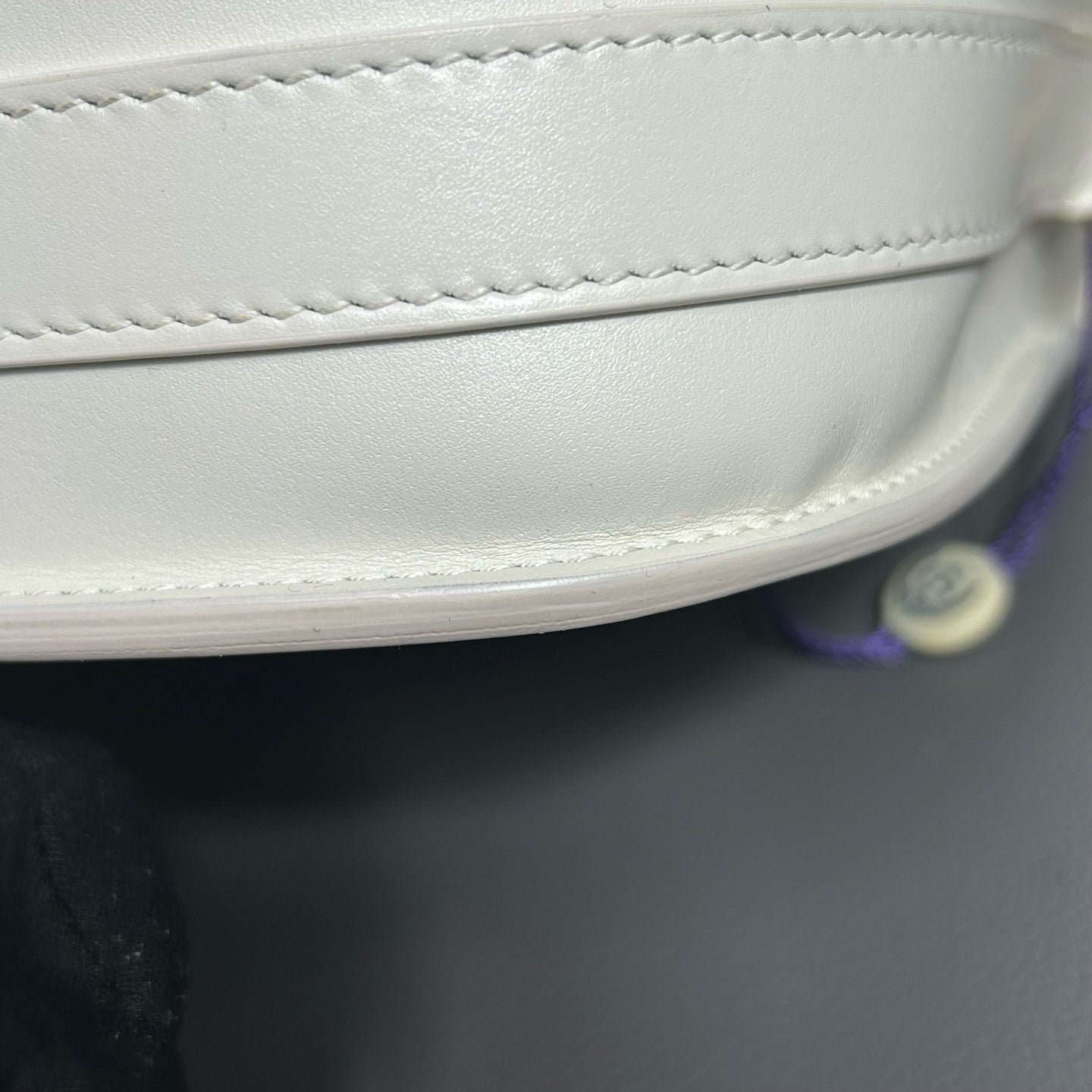 Dior White Saddle Bag