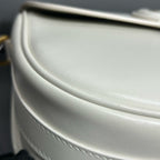 Dior White Saddle Bag
