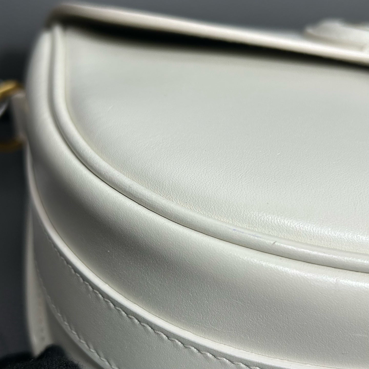 Dior White Saddle Bag